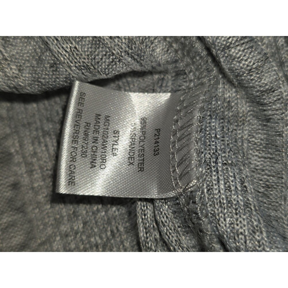 Absolutely Famous Ribbed, Button-Front Collared Sweater, Gray - Picture 8 of 8
